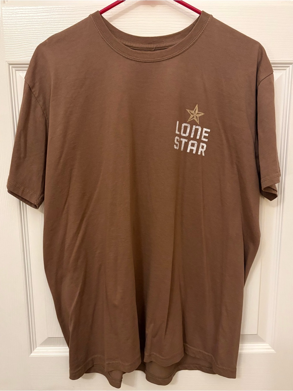 Brown Short-Sleeve Lone Star Beer Men's T-Shirt